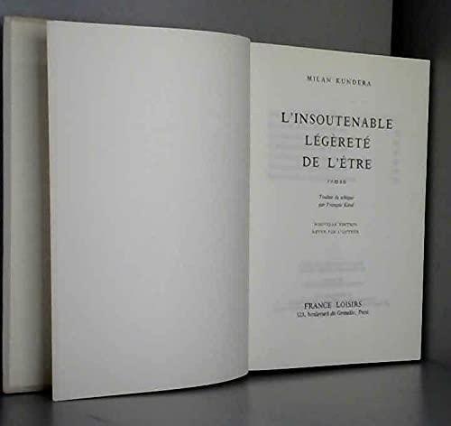 L'Insoutenable légèreté de l'être (French language, 1988)