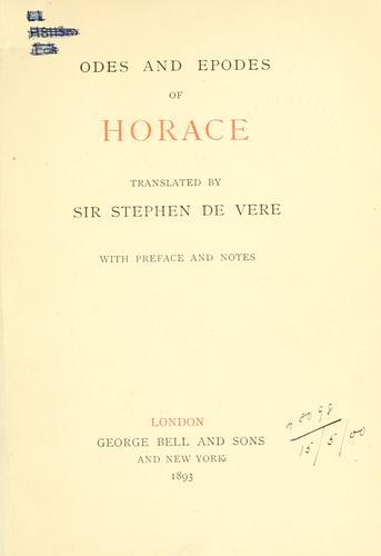 Horace: Odes and epodes. (1893, G. Bell)