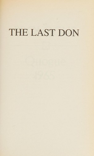 Mario Puzo: The last don (1998, Cresset Editions)