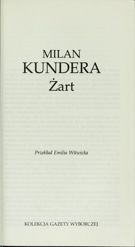 Milan Kundera: Żart (Polish language, 1997, Pan stwowy Instytut Wydawniczy)