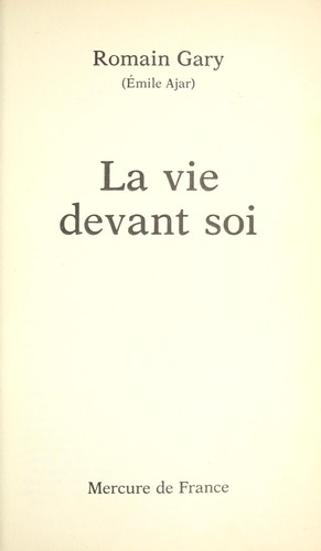 Romain Gary: La vie devant soi (French language, 1982)