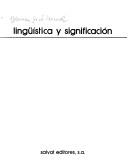 José Manuel Blecua: Lingüística y significación. (Spanish language, 1973, Salvat Editores)