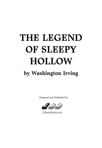 Washington Irving: The legend of Sleepy Hollow (2003, Wildside Press)