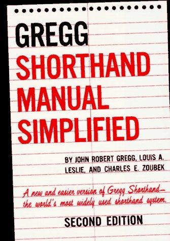 The Gregg shorthand manual simplified (Hardcover, 1955, McGraw-Hill)