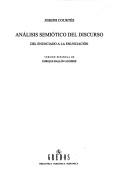 J. Courtes, Joseph Courtés: Analisis Semiotico Del Discurso (Paperback, Spanish language, 1997, Gredos)
