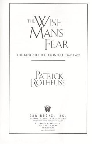 Patrick Rothfuss: The Wise Man's Fear (Hardcover, 1906, DAW Books)