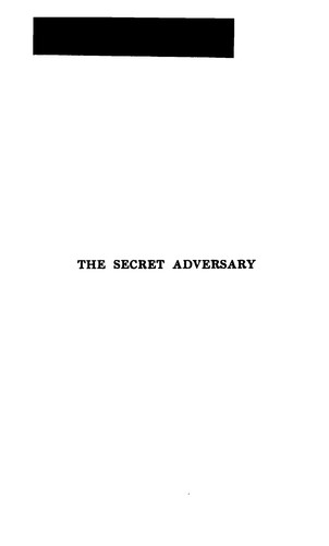 Agatha Christie: The Secret Adversary (1922, Dodd, Mead and Company)