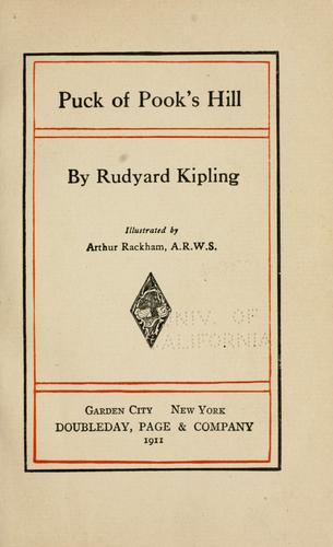 Rudyard Kipling: Puck of Pook's Hill (1913, Doubleday, Page)