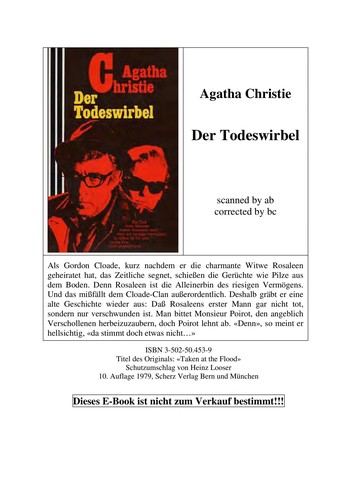 Agatha Christie: Der Todeswirbel (German language, 1983, Scherz)