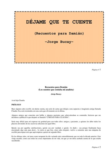 Jorge Bucay: Déjame que te cuente-- (Spanish language, 2006, RBA)