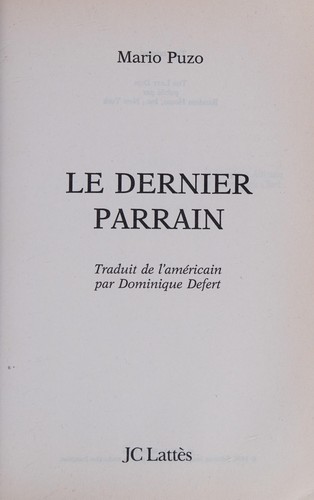 Mario Puzo: Le dernier parrain (Paperback, 1996, J.-C. Lattès)