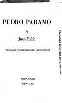 Juan Rulfo: Pedro Páramo (1969, Grove Press)