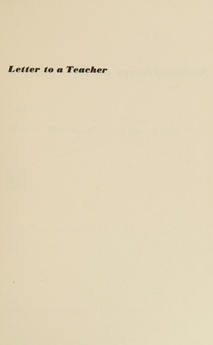 Scuola di Barbiana, Lorenzo Milani Comparetti: Letter to a Teacher (1970, Random House)