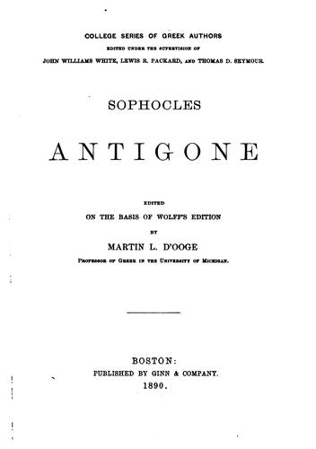 Sophocles: Antigone (1890, Ginn)