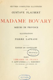 Gustave Flaubert: Madame Bovary (French language, 1921, Librairie de France)