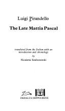 Luigi Pirandello: The late Mattia Pascal (1987, Dedalus, Dedalus Books Limited)