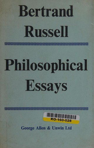 Bertrand Russell: Philosophical essays (1966, Allen & Unwin)