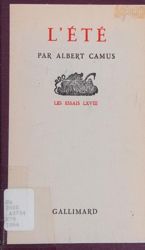 Albert Camus: L'Été (French language, 1967, Gallimard)