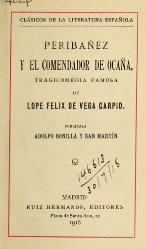 Lope de Vega: Peribañez y el comendador de Ocaña (Spanish language, 1916, Hermanos)
