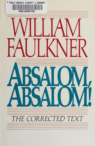 William Faulkner: Absalom, Absalom! (1986, Random House)