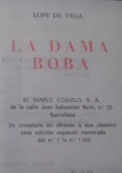 Lope de Vega: La dama boba (Hardcover, Spanish language, 1974, El Diablo Cojuelo)