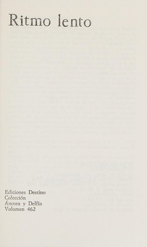 Carmen Martín Gaite: Ritmo lento (Spanish language, 1974, Destino)