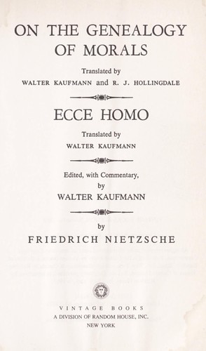 Friedrich Nietzsche: On the genealogy of morals (Paperback, 1989, Vintage Books)