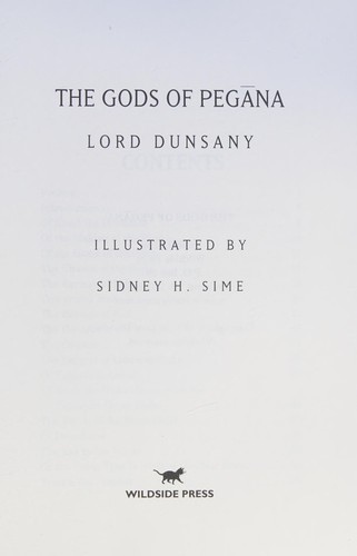 Lord Dunsany: The gods of Pegāna (2002, Wildside Press, Borgo Press)