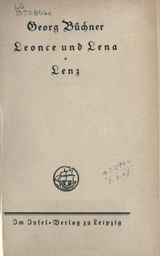 Georg Büchner: Leonce und Lena (German language, 1925, Insel-Verlag)