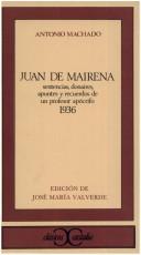 Antonio Machado: Juan de Mairena (Spanish language, 1987, Clásicos Castalia)