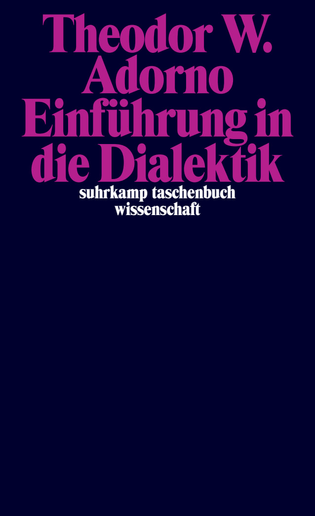 Theodor W. Adorno: Einführung in die Dialektik (Paperback, 2015, Suhrkamp Verlag AG)