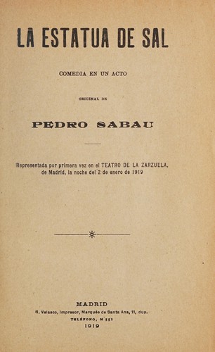 Leopoldo Lugones: La estatua de sal (Paperback, 2002, Consejo Nacional para la Cultura y las Artes)